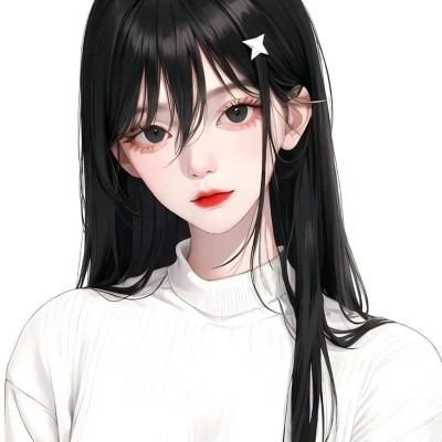 微信手绘女气质头像