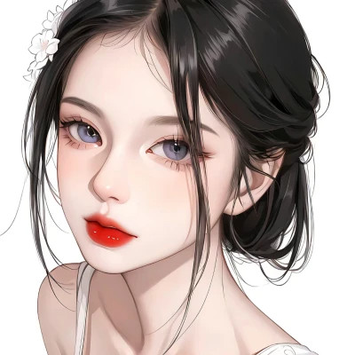 微信手绘女气质头像