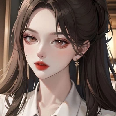 女生手绘微信头像