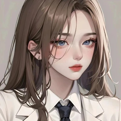 女生手绘微信头像