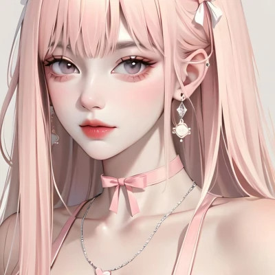 女生手绘微信头像