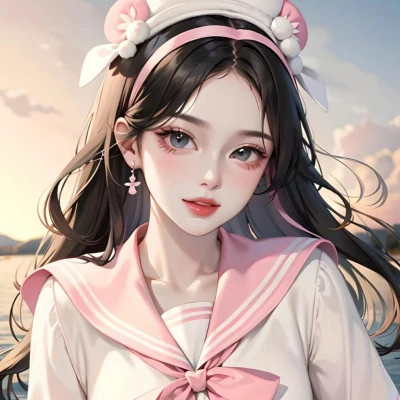 女生手绘微信头像