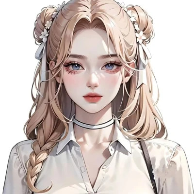女生手绘微信头像