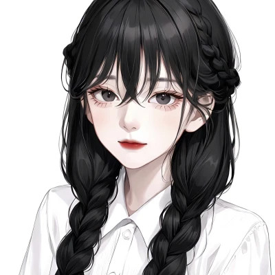 女生手绘微信头像