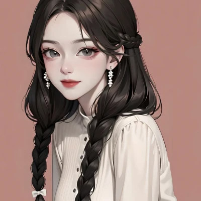 女生手绘微信头像