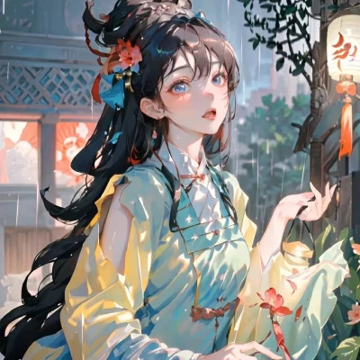 手绘超好看女生头像