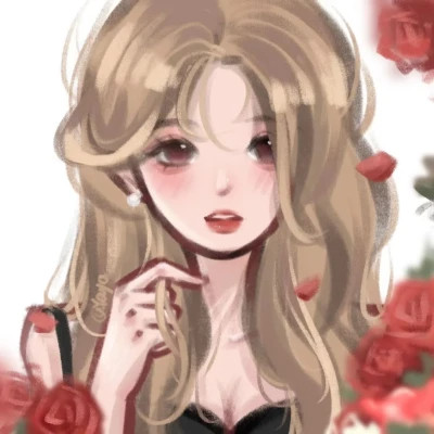 手绘头像女生唯美精致