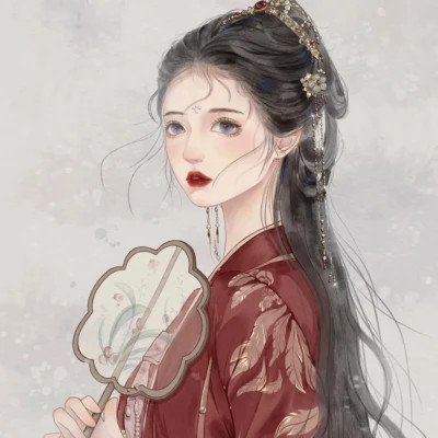 手绘头像女生唯美精致