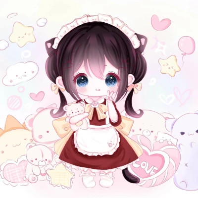 可爱幼稚治愈的女头动漫