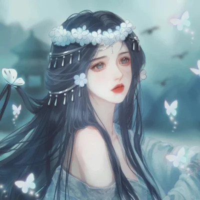 仙气十足的五人闺蜜头像