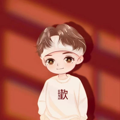微信手绘情侣头像两张配对