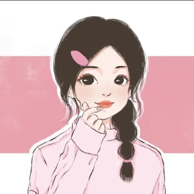 超好看的手绘情侣头像图片