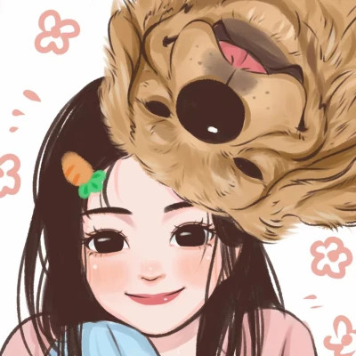 超好看的手绘情侣头像图片