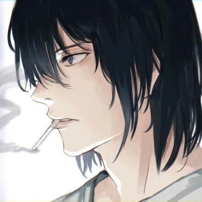 动漫男头像慵懒偏冷淡风