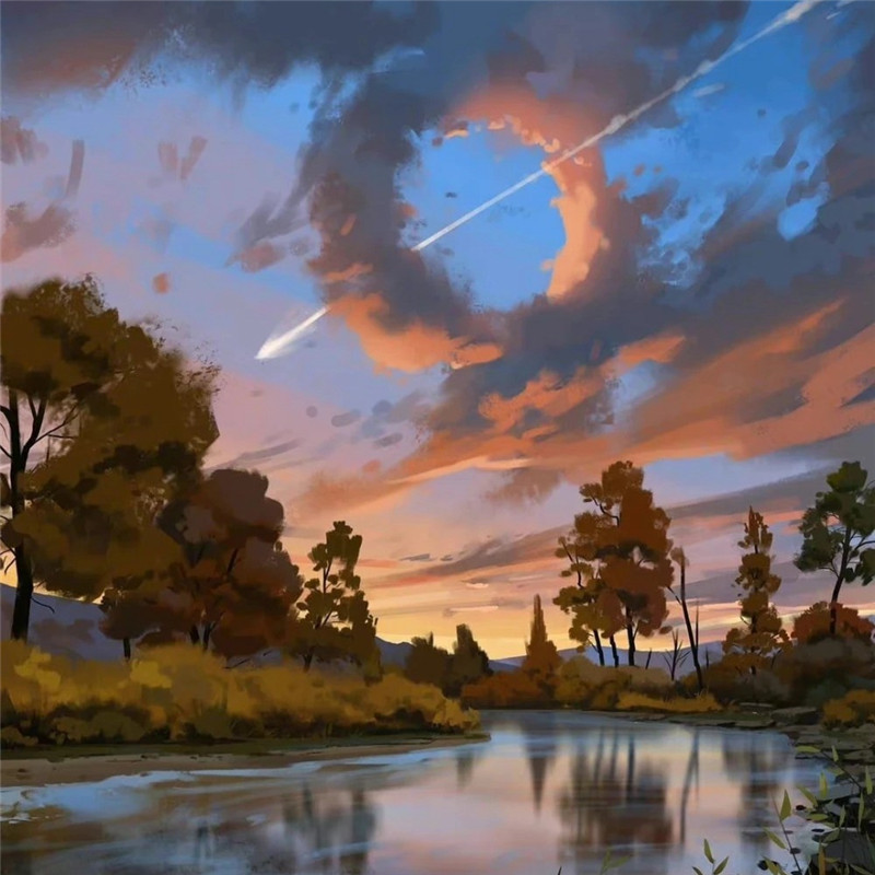 温暖治愈头像插画手绘图片高清