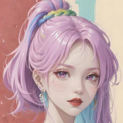 超漂亮的女生手绘头像