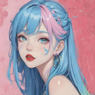 超漂亮的女生手绘头像