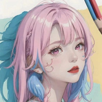 超漂亮的女生手绘头像