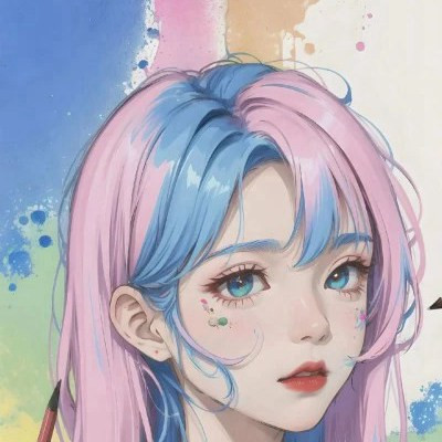 超漂亮的女生手绘头像