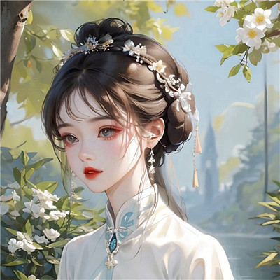 超漂亮的女生手绘头像