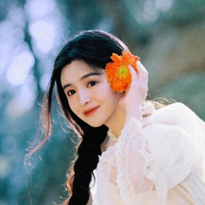唯美森系复古文艺女生头像