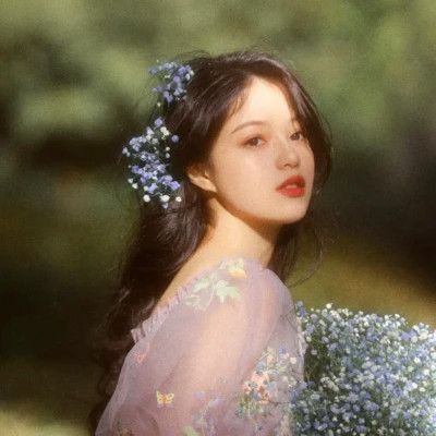 唯美森系复古文艺女生头像