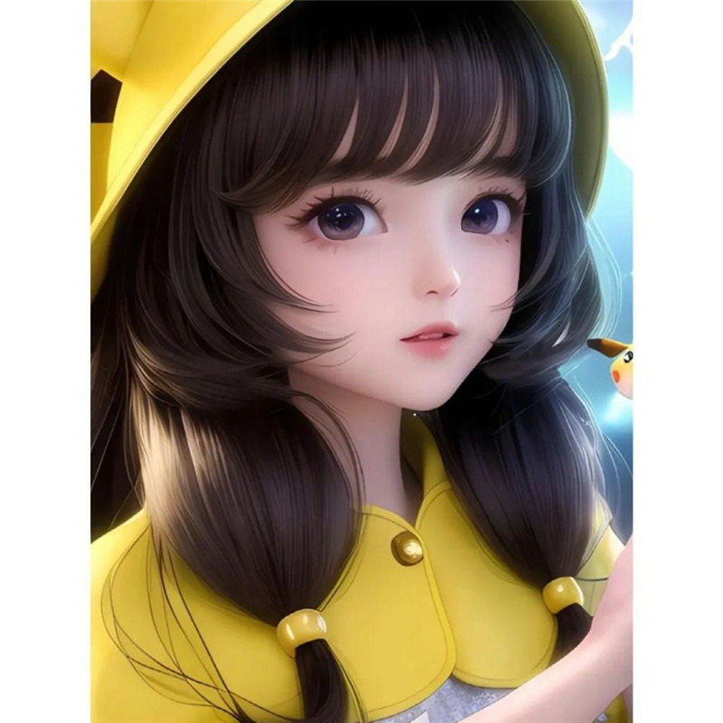 ai手绘动漫头像女生