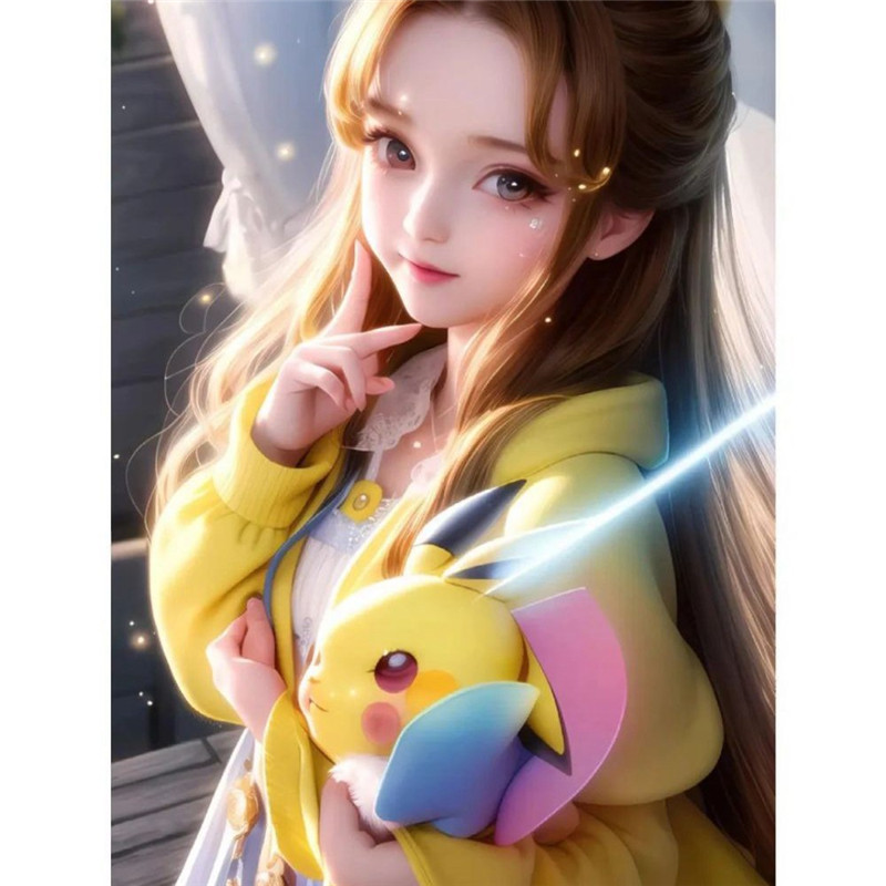 ai手绘动漫头像女生
