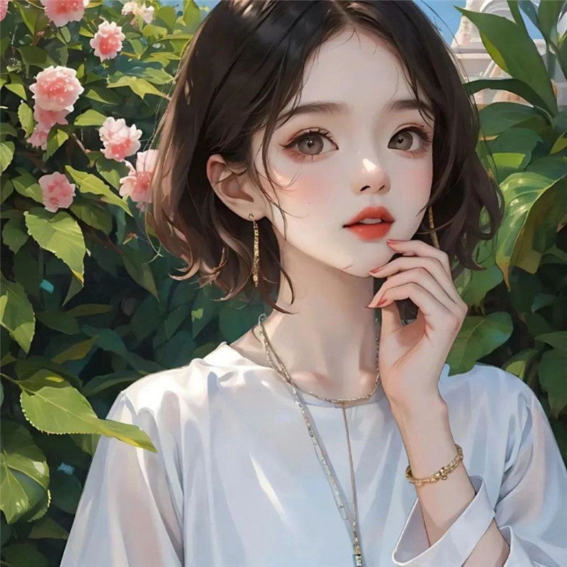 ai手绘动漫头像女生