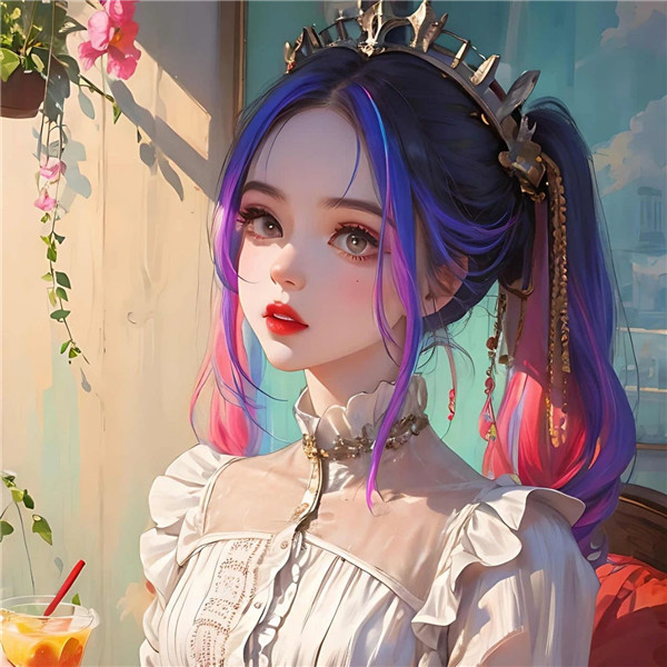 智能AI绘画女头像图片
