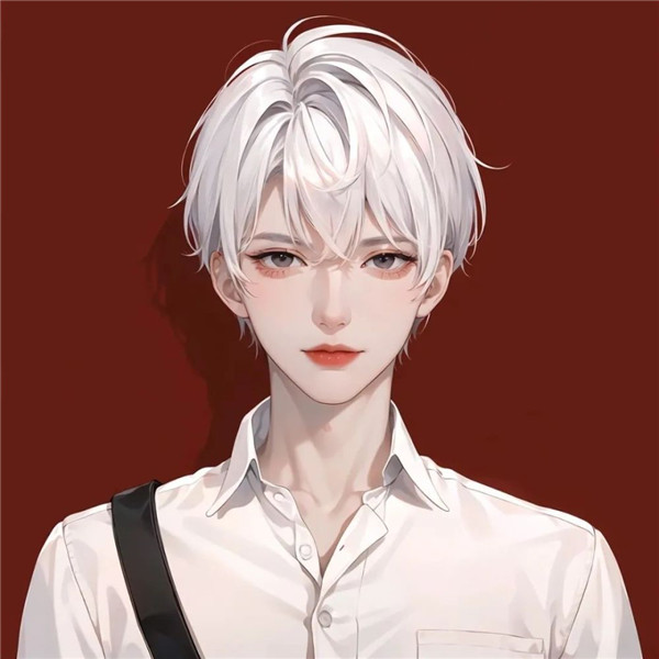 AI手绘绘画一男一女情侣头像图片