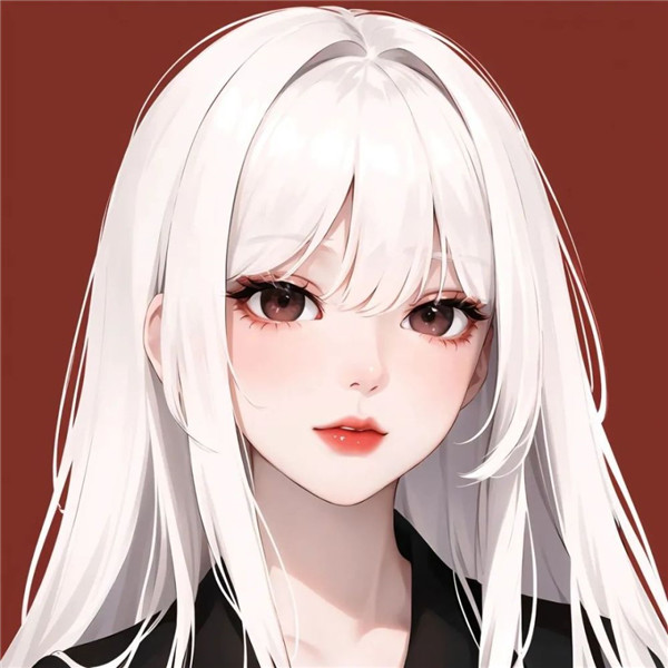 AI手绘绘画一男一女情侣头像图片