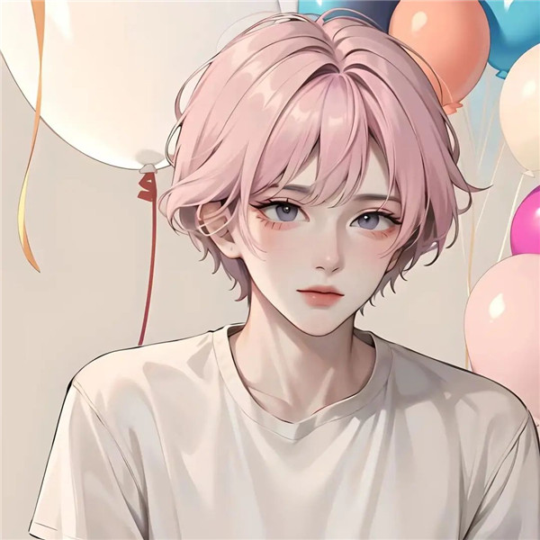 AI手绘绘画一男一女情侣头像图片