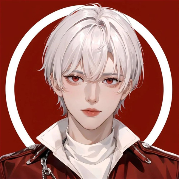 AI手绘绘画一男一女情侣头像图片