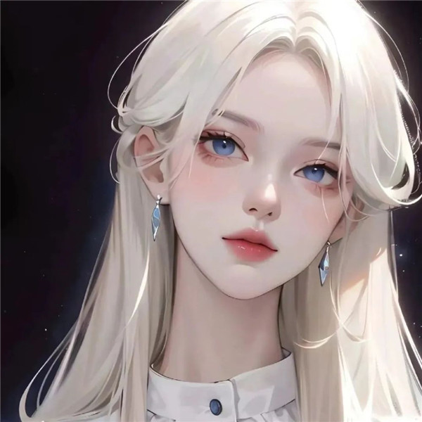 AI手绘绘画一男一女情侣头像图片