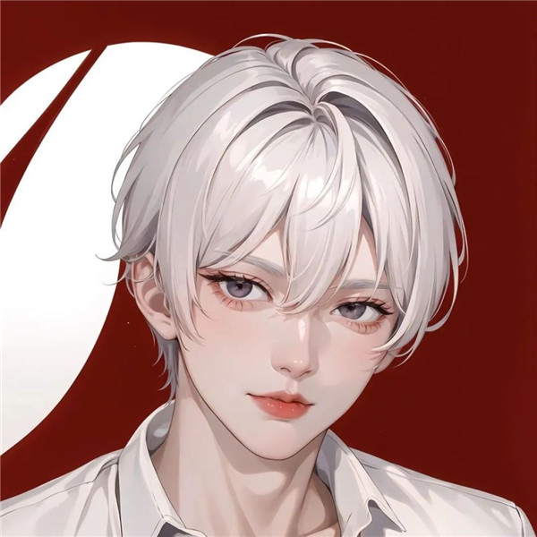 AI手绘绘画一男一女情侣头像图片