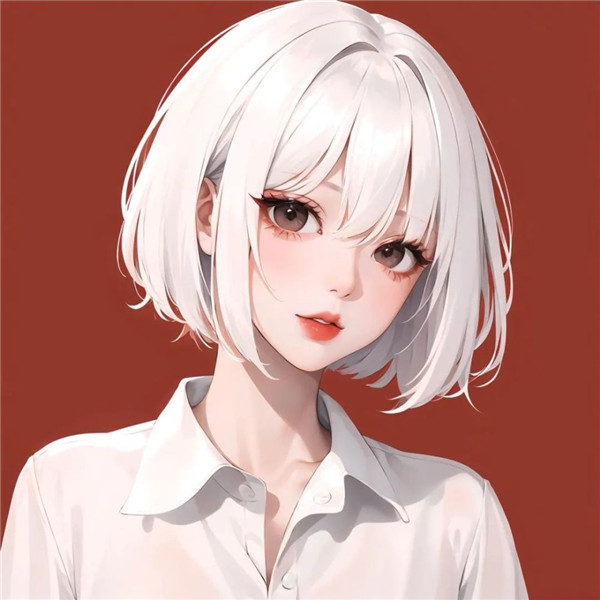 AI手绘绘画一男一女情侣头像图片