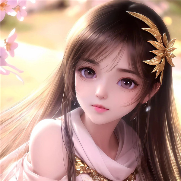 手绘浪漫小清新动漫女生头像图片
