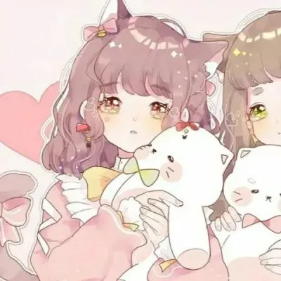 漂亮闺蜜头像动漫一对高清
