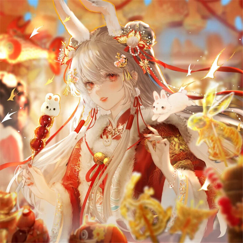 唯美兔年古风女生动漫头像图片