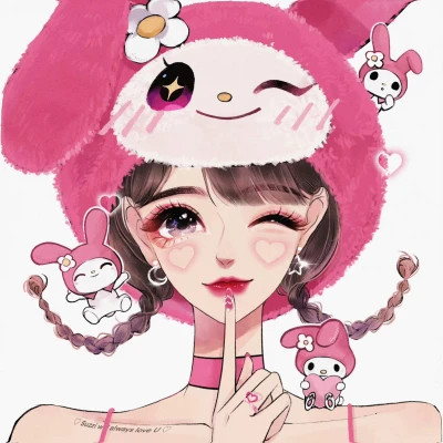 卡通动漫闺蜜头像二人可爱优质