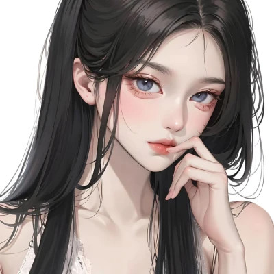 绘画头像女图片高清精致