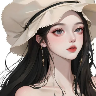 绘画头像女图片高清精致