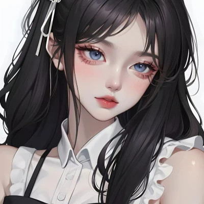 绘画头像女图片高清精致