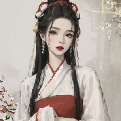 2025超火手绘精致高清女生动漫头像