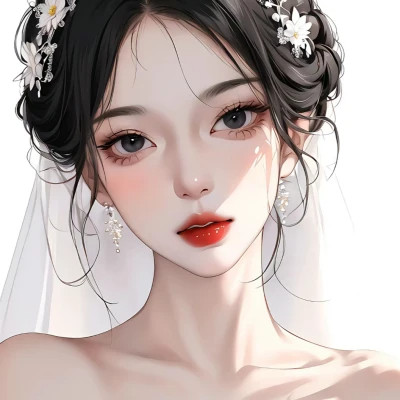 2025唯美头像女生卡通手绘