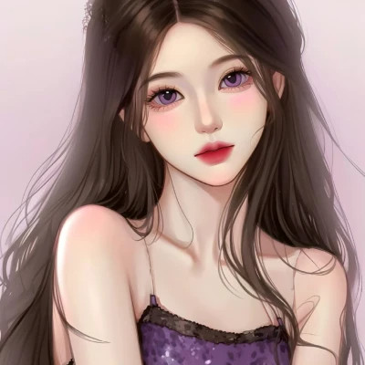 微信头像简单漂亮手绘女生高清图片