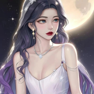手绘美女头像唯美图片高清