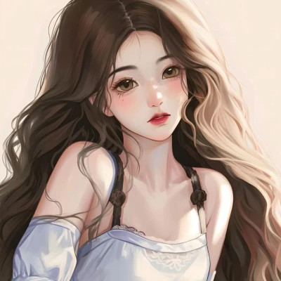 手绘美女头像唯美图片高清