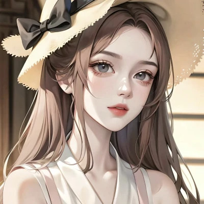 手绘美女头像唯美图片高清